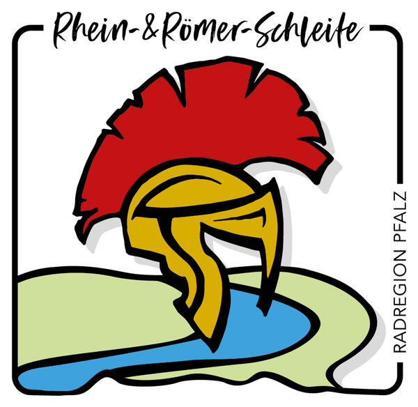 Bild vergr&ouml;&szlig;ern: stilisierter R&ouml;merhelm, Baclauf und Wiese