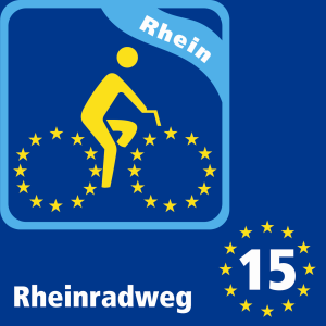 Logo des Rheinradweges Eurovelo