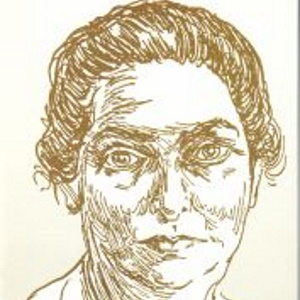 Zeichnung des Kopfes der Heimatdichterin Lina Sommer